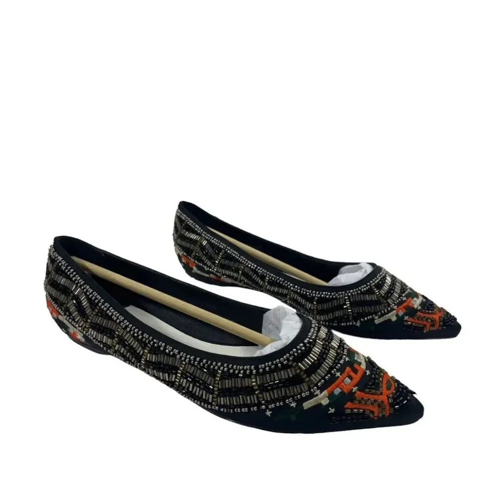 Alice + Olivia Lenora Slip-On Stitch Ballet Flats, New, Size 39.5